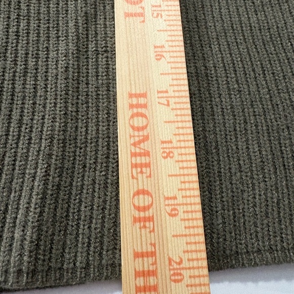 Express Olive Ribbed Knit Short Sleeve Sweater. Very Soft, Puff Sleeve. Stretchy - Picture 8 of 9